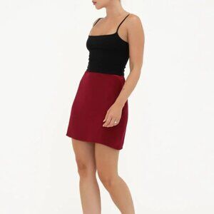 Rumored Womens Kerrigan Mini Skirt Size 2 Merlot Red NWT